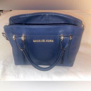Michael Kors Navy Blue Pebbled Leather Satchel project bag